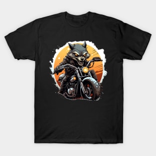 Fox Biker Retro Motorcycle T-Shirt